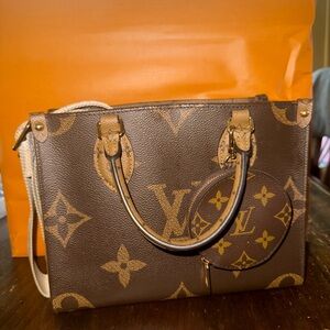 Louis Vuitton Brown and Tan Monogram Shoulder Bag